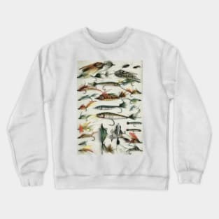 1920's Fishing Flies Crewneck Sweatshirt